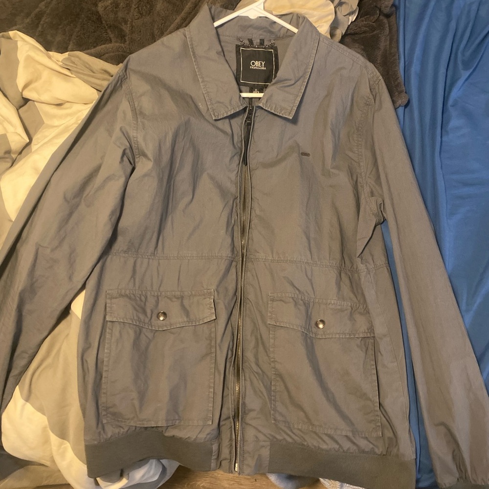 Obey Propaganda Men's Gray Jacket
